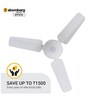 Atomberg Efficio 900mm 28W BLDC 5 Star Rated High Speed Ceiling Fan with Remote(White)