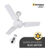 Atomberg Efficio 900mm 28W BLDC 5 Star Rated High Speed Ceiling Fan with Remote(White)