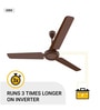 Atomberg Ozeo 1200mm 28W BLDC 5 Star Rated High Speed Ceiling Fan with Remote(Brown)