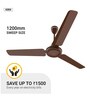 Atomberg Ozeo 1200mm 28W BLDC 5 Star Rated High Speed Ceiling Fan with Remote(Brown)