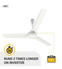Atomberg Ozeo 1200mm 28W BLDC 5 Star Rated High Speed Ceiling Fan with Remote(White)