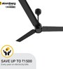 Atomberg Renesa 1200mm 28W BLDC 5 Star Rated High Speed Ceiling Fan with Remote(Matt Black)