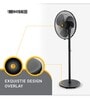 Atomberg Renesa 400mm BLDC motor Energy Saving Pedestal Fan with Remote Control (Black,Pack of 1)