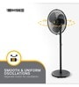 Atomberg Renesa 400mm BLDC motor Energy Saving Pedestal Fan with Remote Control (Black,Pack of 1)