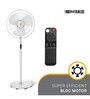 Atomberg Renesa 400mm Non-swing BLDC motor Energy Saving Pedestal Fan with Remote Control (White,Pack of 1)