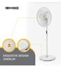 Atomberg Renesa 400mm Non-swing BLDC motor Energy Saving Pedestal Fan with Remote Control (White,Pack of 1)