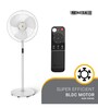 Atomberg Renesa 400mm Non-swing BLDC motor Energy Saving Pedestal Fan with Remote Control (White,Pack of 1)