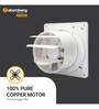Atomberg Studio 150mm BLDC motor Energy Saving Exhaust Fan |Steel