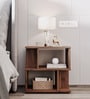 Atone Bedside Table In Columbian Walnut Colour