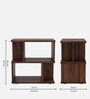 Atone Bedside Table In Columbian Walnut Colour