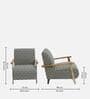 Atreo Fabric Arm Chair In Grey Colour Print