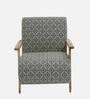 Atreo Fabric Arm Chair In Grey Colour Print