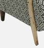 Atreo Fabric Arm Chair In Grey Colour Print