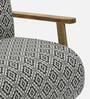 Atreo Fabric Arm Chair In Grey Colour Print