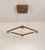 Atrium Brown Solid Wood LED Hanging Light
