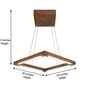 Atrium Brown Solid Wood LED Hanging Light
