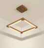 Atrium Brown Solid Wood LED Hanging Light