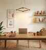 Atrium Brown Solid Wood LED Hanging Light