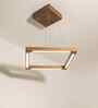 Atrium Brown Solid Wood LED Hanging Light