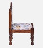 Atulya Sheesham Wood Slipper Chair In Honey Oak Finish With Floral Cushion