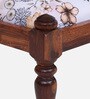 Atulya Sheesham Wood Slipper Chair In Honey Oak Finish With Floral Cushion Atulya Sheesham Wood Slipper Chair In Honey Oak Finish With Floral Cushion