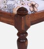 Atulya Sheesham Wood Slipper Chair In Honey Oak Finish With Floral Cushion