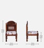 Atulya Sheesham Wood Slipper Chair In Honey Oak Finish With Floral Cushion