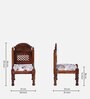Atulya Sheesham Wood Slipper Chair In Honey Oak Finish With Floral Cushion