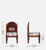 Atulya Sheesham Wood Slipper Chair In Honey Oak Finish With Floral Cushion Atulya Sheesham Wood Slipper Chair In Honey Oak Finish With Floral Cushion