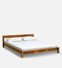 Atwood Solid Wood King Size Bed In Rustic Teak Finish