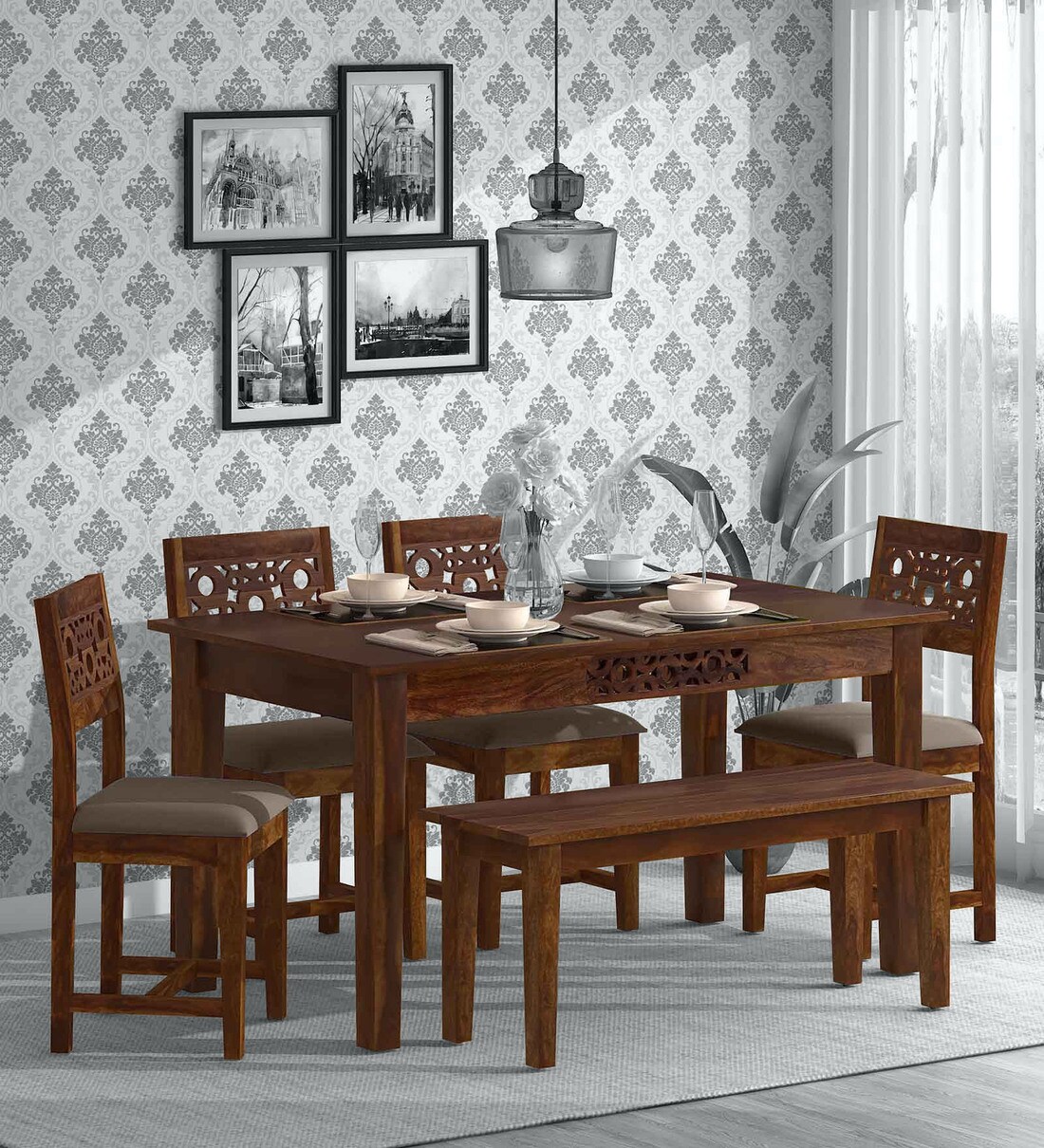 dining table set 6 seater pepperfry