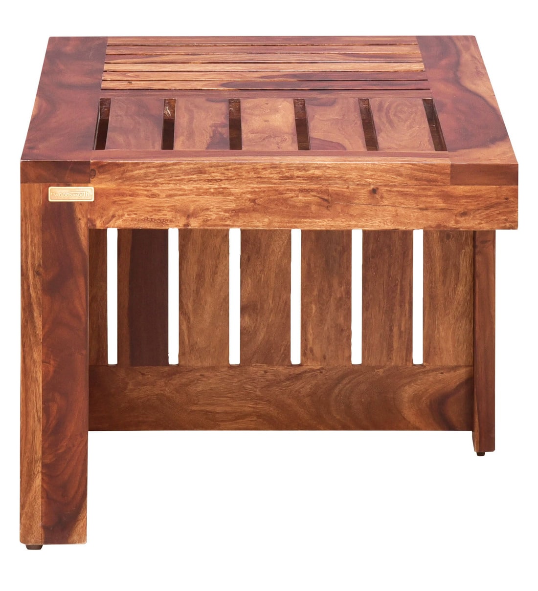 Buy Aura Solid Wood Nesting Coffee Table Set in Rustic Teak Finish By
