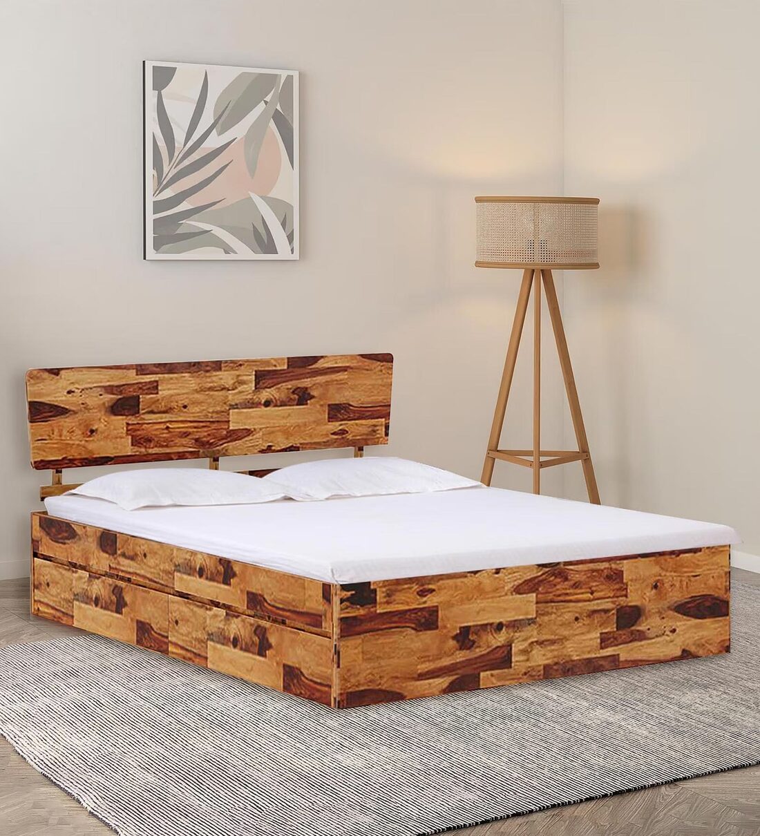 Wakefit auriga deals sheesham bed