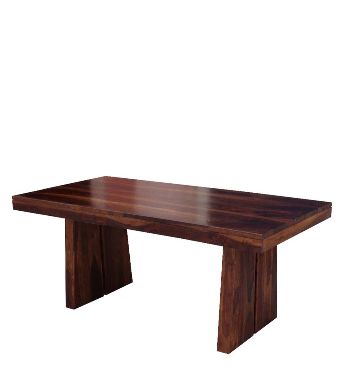 Buy Austin Sheesham Wood 6 Seater Dining Table in Honey Finish by