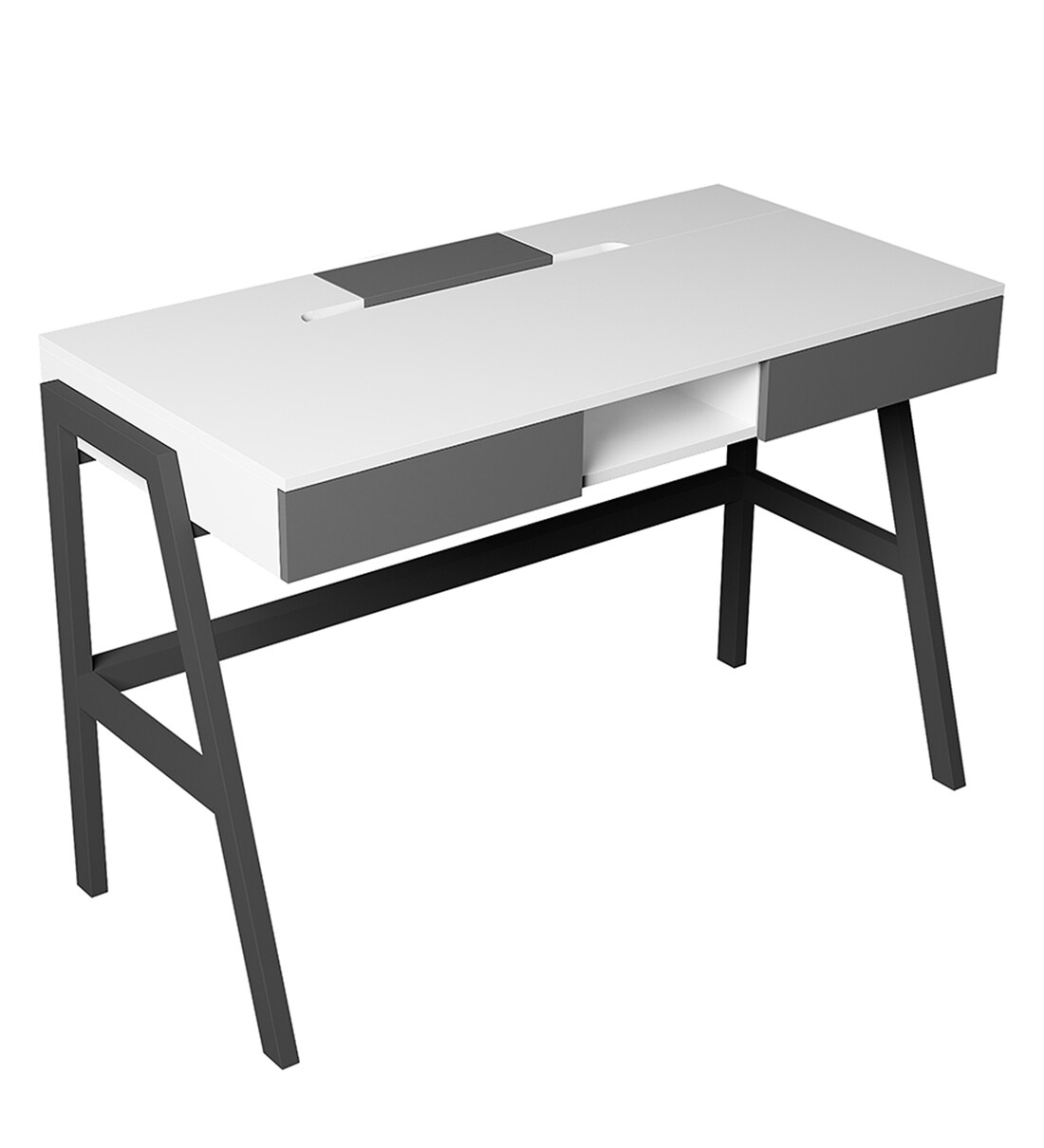 Buy Austin Study Table in White & Grey Colour by GUDSMITH Online ...