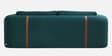 Aura 3 Seater Sofa Cane & Velvet Couch in Blue Oasis Colour