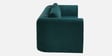 Aura 3 Seater Sofa Cane & Velvet Couch in Blue Oasis Colour