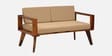Aura Sheesham Wood 2 Seater Sofa In Honey Oak Finish
