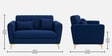 Aura 2 Seater Sofa In Blue Color