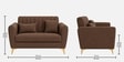 Aura 2 Seater Sofa In Brown Color