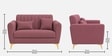 Aura 2 Seater Sofa In Onion Pink Color