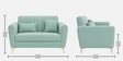 Aura 2 Seater Sofa In Sea Green Color