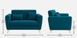 Aura 2 Seater Sofa In Teal Green Color