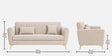 Aura 3 Seater Sofa In Beige Color