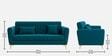 Aura 3 Seater Sofa In Teal Green Color
