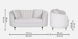 Jacinth Fabric 2 Seater Sofa In Cream Colour