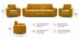 Austin (3+1+1) Sofa Set Sofa In Mustard Color Austin (3+1+1) Sofa Set Sofa In Mustard Color