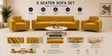 Austin (3+1+1) Sofa Set Sofa In Mustard Color Austin (3+1+1) Sofa Set Sofa In Mustard Color
