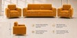 Austin (3+1+1) Sofa Set Sofa In Mustard Color