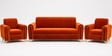 Austin (3+1+1) Sofa Set Sofa In Orange Color Austin (3+1+1) Sofa Set Sofa In Orange Color